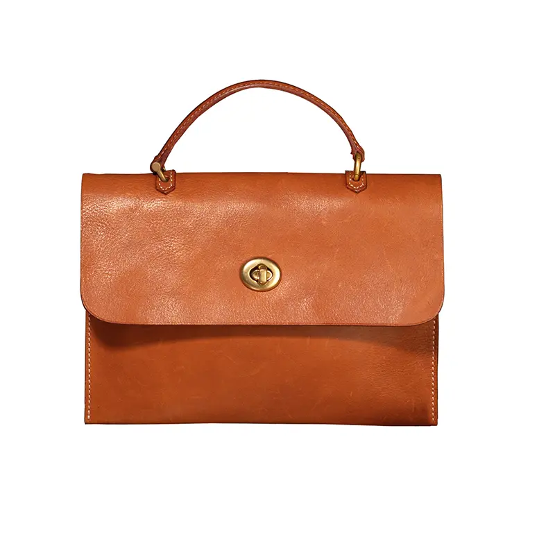 Vegetabilis perusta Leather Viator Bag