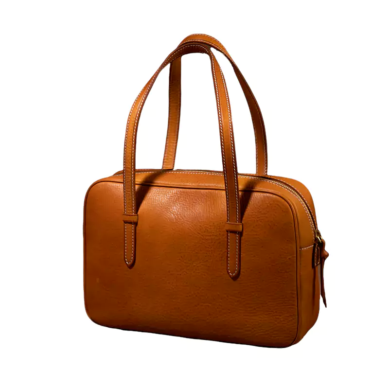 Vegetabilis, Tanned Leather Square Underarm Bag